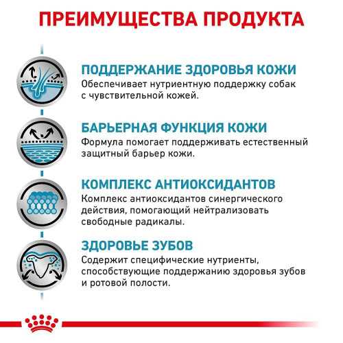 Сухий корм Royal Canin Skin Care Adult Small Dog при захворюванні шкіри у собак дрібних порід, 2 кг