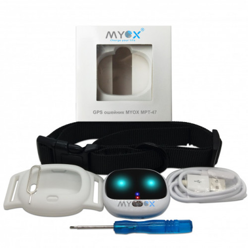 GPS Нашийник MYOX MPT-47DW для собак, білий