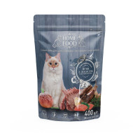Сухий корм Home Food для дорослих котів з чутливим травленням, ягня з лососем, 400 г Сухий корм Home Food для дорослих котів з чутливим травленням, ягня з лососем, 400 г