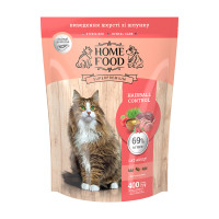 Сухой корм Home Food Hairball Control для выведения шерсти у взрослых кошек, с индейкой и уткой, 400 г Сухой корм Home Food Hairball Control для выведения шерсти у взрослых кошек, с индейкой и уткой, 400 г