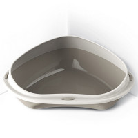 Туалет угловой с бортиком Georplast Shuttle Corner для кошек, 49×40×17.5 см, серый Туалет угловой с бортиком Georplast Shuttle Corner для кошек, 49×40×17.5 см, серый