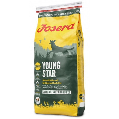 Сухий корм Josera YoungStar Junior беззерновой для цуценят з 8-го тижня, з м'ясом птиці і картоплею, 15 кг