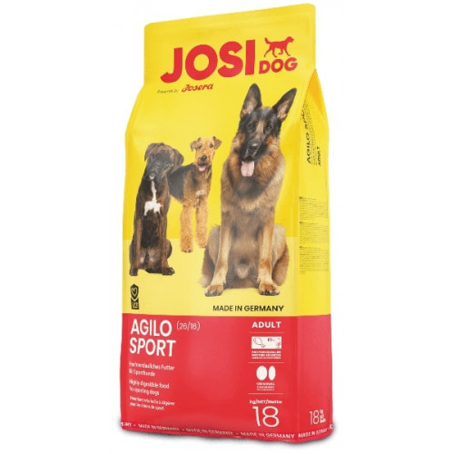 Сухий корм Josera JosiDog Agilo Sport для активних дорослих собак, з лососем, 18 кг