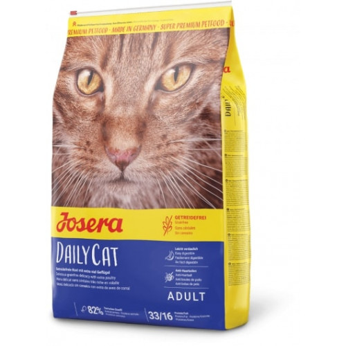 Сухий корм Josera Adult DailyCat беззерновій для дорослих кішок, з птахом, бататом і травами, 10 кг