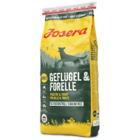 Сухой корм Josera Adult Geflugel & Forelle для взрослых и активных собак, с мясом птицы и форели, 15 кг