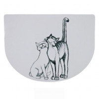 Коврик под миску Trixie Pussy Cat для котов, серый, 40×30 см Коврик под миску Trixie Pussy Cat для котов, серый, 40×30 см