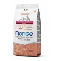 Сухий корм MONGE DOG Extrasmall Adult лосось з рисом, 2.5 кг Сухий корм MONGE DOG Extrasmall Adult лосось з рисом, 2.5 кг