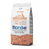 Сухий корм MONGE DOG All breeds Puppy & Junior лосось з рисом, 2.5 кг Сухий корм MONGE DOG All breeds Puppy & Junior лосось з рисом, 2.5 кг