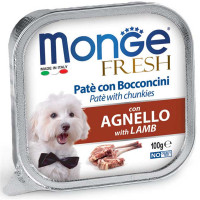 Вологий корм MONGE DOG FRESH з ягням, 100 г Вологий корм MONGE DOG FRESH з ягням, 100 г