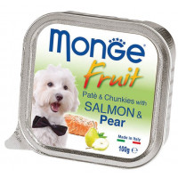 Влажный корм MONGE DOG FRUIT с лососем и грушей, 100 г Влажный корм MONGE DOG FRUIT с лососем и грушей, 100 г