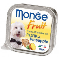 Влажный корм MONGE DOG FRUIT со свининой и ананасом, 100 г Влажный корм MONGE DOG FRUIT со свининой и ананасом, 100 г