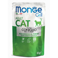 Вологий корм MONGE CAT GRILL Adult кролик, 85 г