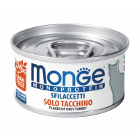 Влажный корм MONGE CAT MONOPROTEIN мясные хлопья индейка, 80 г Влажный корм MONGE CAT MONOPROTEIN мясные хлопья индейка, 80 г