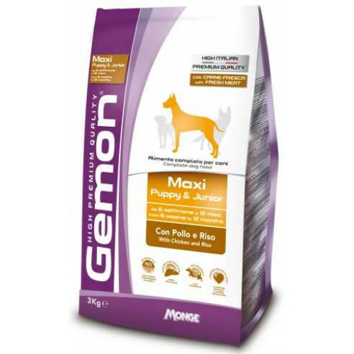 Сухой корм GEMON  DOG Maxi Puppy & Junior курица с рисом 3 кг