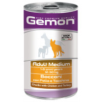 Влажный корм GEMON DOG WET Medium Adult кусочки с курицей и индейкой 1,25 кг Влажный корм GEMON DOG WET Medium Adult кусочки с курицей и индейкой 1,25 кг