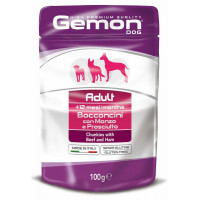 Вологий корм GEMON DOG WET Adult шматочки з яловичиною і шинкою 0,1 кг Вологий корм GEMON DOG WET Adult шматочки з яловичиною і шинкою 0,1 кг