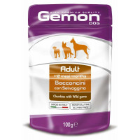 Вологий корм GEMON DOG WET Adult шматочки з м'ясом диких тварин 0,1 кг Вологий корм GEMON DOG WET Adult шматочки з м'ясом диких тварин 0,1 кг