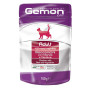 Влажный корм GEMON CAT WET Adult  кусочки с говядиной и овощами 0,1 кг