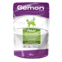 Вологий корм GEMON CAT WET Adult шматочки з кроликом і овочами 0,1 кг Вологий корм GEMON CAT WET Adult шматочки з кроликом і овочами 0,1 кг