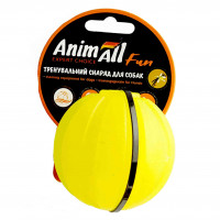Игрушка AnimAll Fun тренировочный мяч для собак, 7 см, желтая Игрушка AnimAll Fun тренировочный мяч для собак, 7 см, желтая