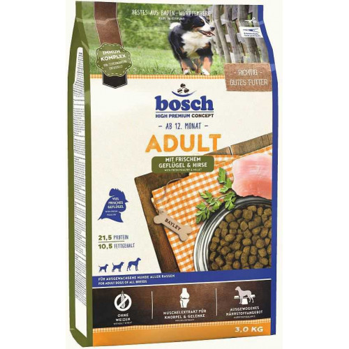Сухий корм Bosch HPC Adult птах і просо, для собак, 3 кг