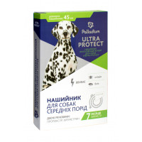 Нашийник Palladium Ultra Protect від бліх і кліщів для собак середніх порід, білий, 45 см Нашийник Palladium Ultra Protect від бліх і кліщів для собак середніх порід, білий, 45 см