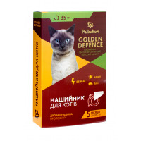 Нашийник Golden Defence від бліх і кліщів, для котів, 35 см Нашийник Golden Defence від бліх і кліщів, для котів, 35 см