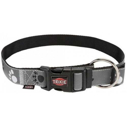 Нашийник Trixie Silver Reflect L-XL світловідбиваючий, 40-65 см х 25 мм, чорно-сірий