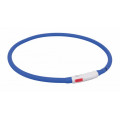Ошейник Trixie Flash Light USB XS-XL светящийся, 70 см х 10 мм, синий