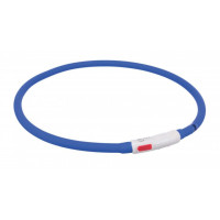 Нашийник Trixie Flash Light USB XS-XL світиться, 70 см х 10 мм, синій