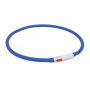 Ошейник Trixie Flash Light USB XS-XL светящийся, 70 см х 10 мм, синий