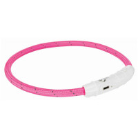 Нашийник Trixie Flash Light USB L-XL світиться, з відображає смугою, 65 см х 7 мм, рожевий Нашийник Trixie Flash Light USB L-XL світиться, з відображає смугою, 65 см х 7 мм, рожевий