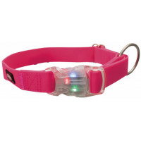 Ошейник Trixie Easy Flash M-L с флешером и силиконовым покрытием, 35-55 см х 25 мм, розовый Ошейник Trixie Easy Flash M-L с флешером и силиконовым покрытием, 35-55 см х 25 мм, розовый