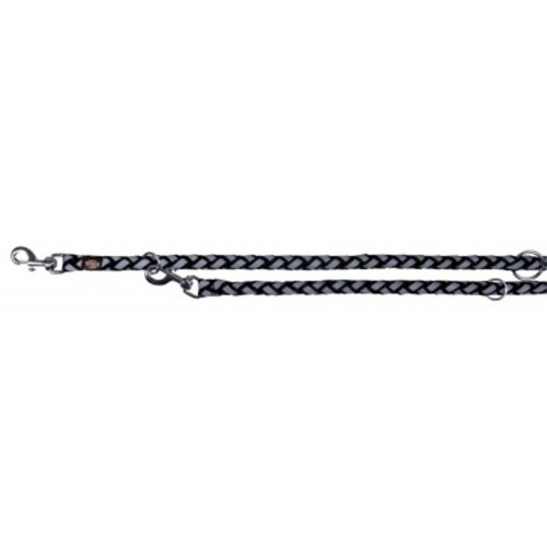 Повідець-перестібка Trixie Cavo Reflect Adjustable Lead для собак, світловідбиваючий, розмір L-XL, 2 м/18 мм, чорний