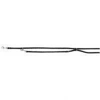 Поводок-перестёжка Trixie Cavo Adjustable Lead для собак, плетёный, круглый, размер S-M, 2 м/12 мм, чёрный
