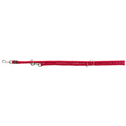 Повідець-перестібка Trixie Cavo Adjustable Lead для собак, плетений, круглий, розмір S-M, 2 м/12 мм, червоний