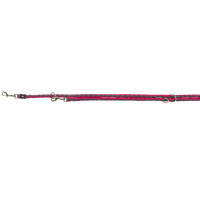 Повідець-перестібка Trixie Cavo Adjustable Lead для собак, плетений, круглий, розмір S-M, 2 м/12 мм, фуксія/графіт Повідець-перестібка Trixie Cavo Adjustable Lead для собак, плетений, круглий, розмір S-M, 2 м/12 мм, фуксія/графіт