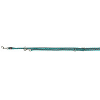 Поводок-перестёжка Trixie Cavo Adjustable Lead для собак, плетёный, круглый, размер S-M, 2 м/12 мм, океан/графит Поводок-перестёжка Trixie Cavo Adjustable Lead для собак, плетёный, круглый, размер S-M, 2 м/12 мм, океан/графит