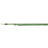 Поводок-перестёжка Trixie Cavo Adjustable Lead для собак, плетёный, круглый, размер S-M, 2 м/12 мм, зелёный/салатовый Поводок-перестёжка Trixie Cavo Adjustable Lead для собак, плетёный, круглый, размер S-M, 2 м/12 мм, зелёный/салатовый