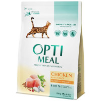 Сухой корм Optimeal для взрослых кошек, с курицей, 200 г Сухой корм Optimeal для взрослых кошек, с курицей, 200 г