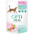 Влажный корм Optimeal для взрослых кошек, с ягненком и овощами в желе, 85 г