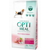 Сухой корм Optimeal для взрослых собак средних пород, с индейкой, 1.5 кг Сухой корм Optimeal для взрослых собак средних пород, с индейкой, 1.5 кг