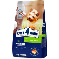 Сухой корм Клуб 4 Лапы Adult Small Breeds Premium для взрослых собак малых пород от 1 года, 2 кг Сухой корм Клуб 4 Лапы Adult Small Breeds Premium для взрослых собак малых пород от 1 года, 2 кг