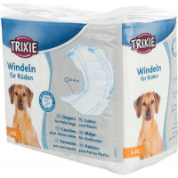 Гігієнічна пов'язка Trixie для собак, розмір L-XL, біла, 60-80 см, упаковка 12 шт Гігієнічна пов'язка Trixie для собак, розмір L-XL, біла, 60-80 см, упаковка 12 шт