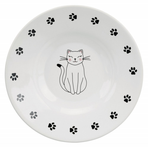 Миска Trixie для коротконосі порід кішок, кераміка, біла, 0,2 л / 15 см