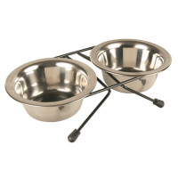 Подставка с мисками Trixie для кошек, металл, 2 х 0,2 л