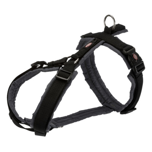 Шлея Trixie Premium Trekking Harness для собак, 44-53 см, 20 мм, размер S-M, черный-графит