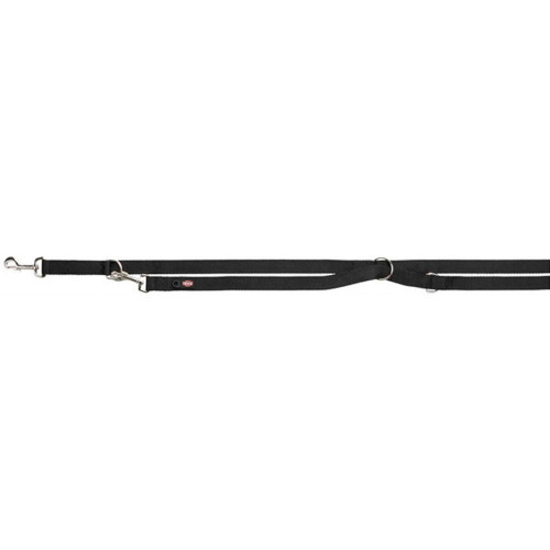 Поводок-перестёжка Trixie Premium Adjustable Lead двухслойный для собак, размер L-XL, 2 м/25 мм, чёрный