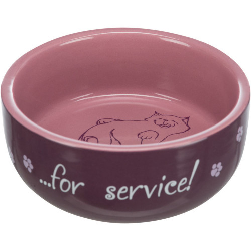Миска Trixie Thanks for Service для кішок, кераміка, 0,3 л / 11 см