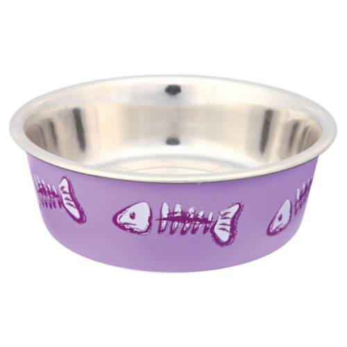 Миска Trixie для кішок, сталева з пластиковим покриттям, 0.25 л/12 см